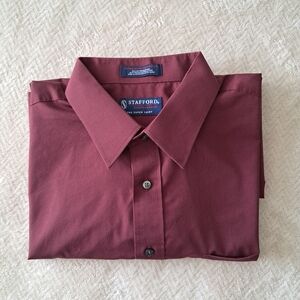 Stafford Men's Burgundy Shirt